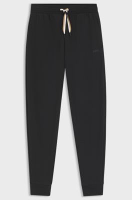 Tracksuit-byxor med dragsko i v&aring;ra f&auml;rger, Svart