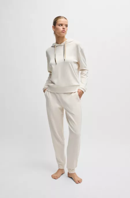 Cuffed tracksuit bottoms with signature-stripe drawcord