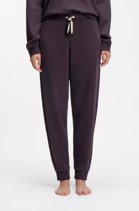 Cuffed tracksuit bottoms with signature-stripe drawcord