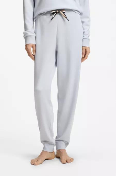Cuffed tracksuit bottoms with signature-stripe drawcord