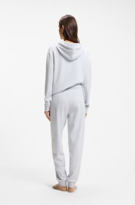 Cuffed tracksuit bottoms with signature-stripe drawcord, Light Purple