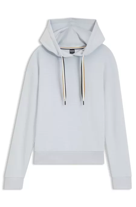 Sweat à capuche avec logo et cordons à rayures emblématiques