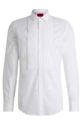 HUGO SLIM-FIT SHIRT IN EASY-IRON COTTON POPLIN 