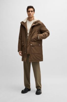 BOSS フード付きジャケット ブラウン