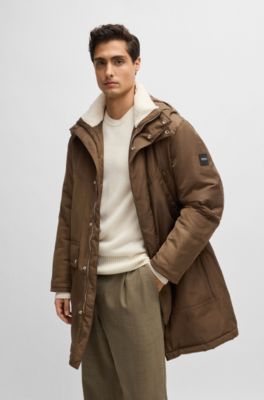 BOSS フード付きジャケット ブラウン