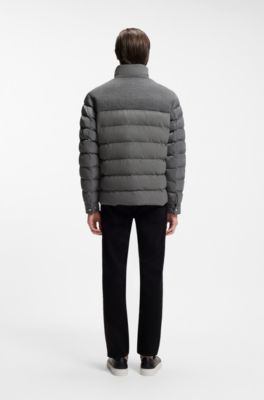 Water-repellent jacket in mixed materials, Grey