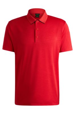 BOSS - Quick-dry stretch-jersey polo shirt with logo detail