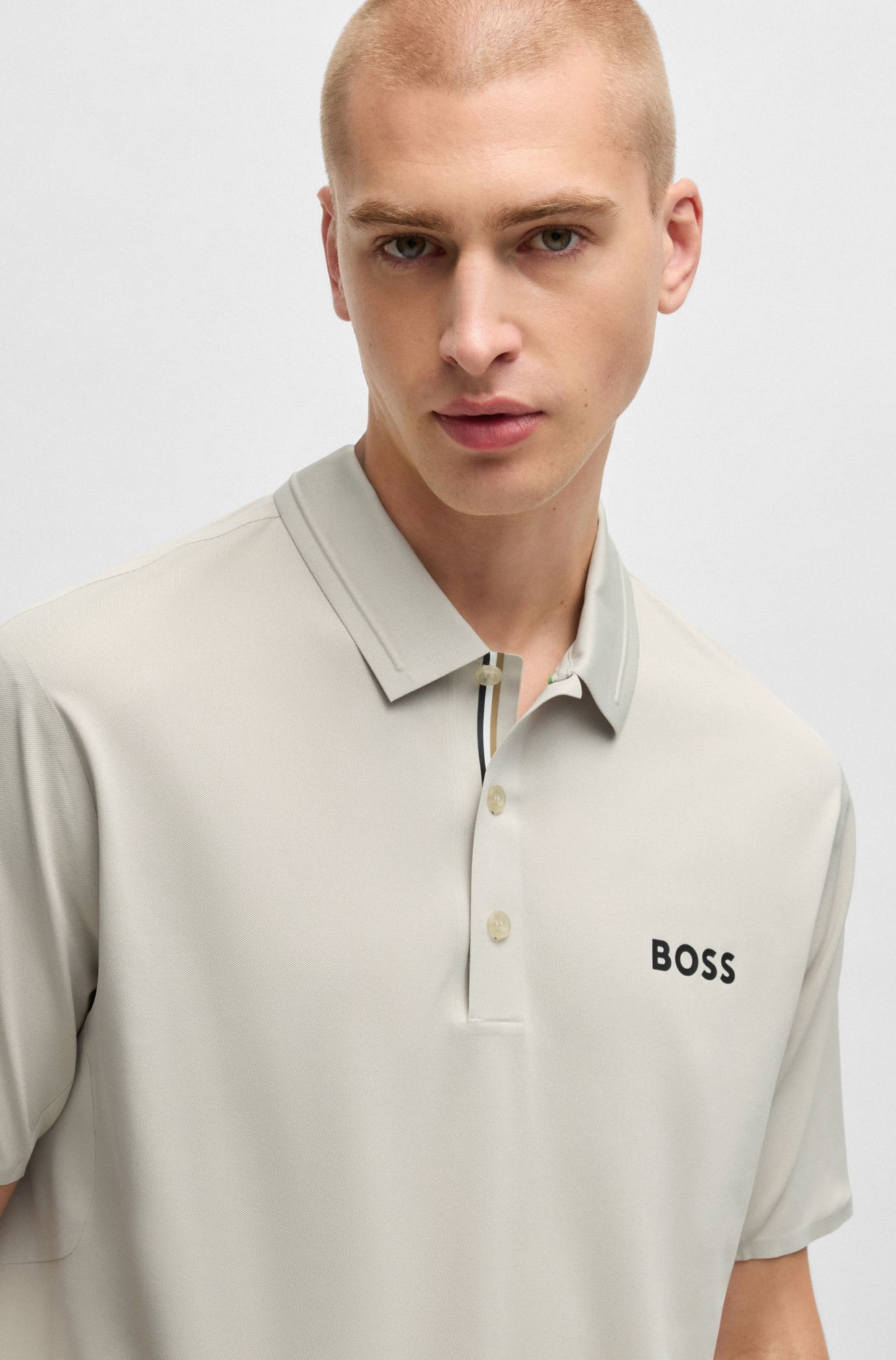 BOSS x Matteo Berrettini スリムフィット ポロシャツ BOSS - BOSS x Matteo Berrettini スリムフィット ポロシャツ UV