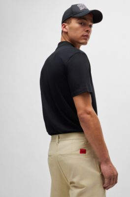 Tapered-fit regular-rise trousers in cotton twill, Light Beige