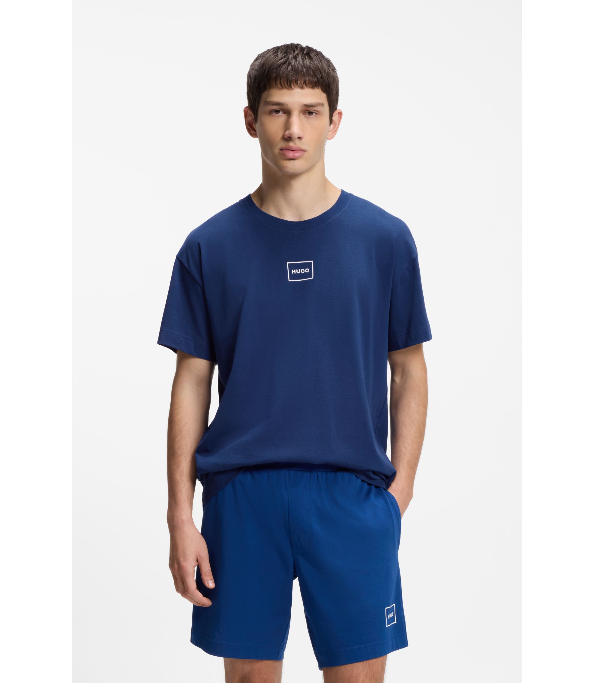 T-Shirt aus Stretch-Baumwolle mit Logo-Print