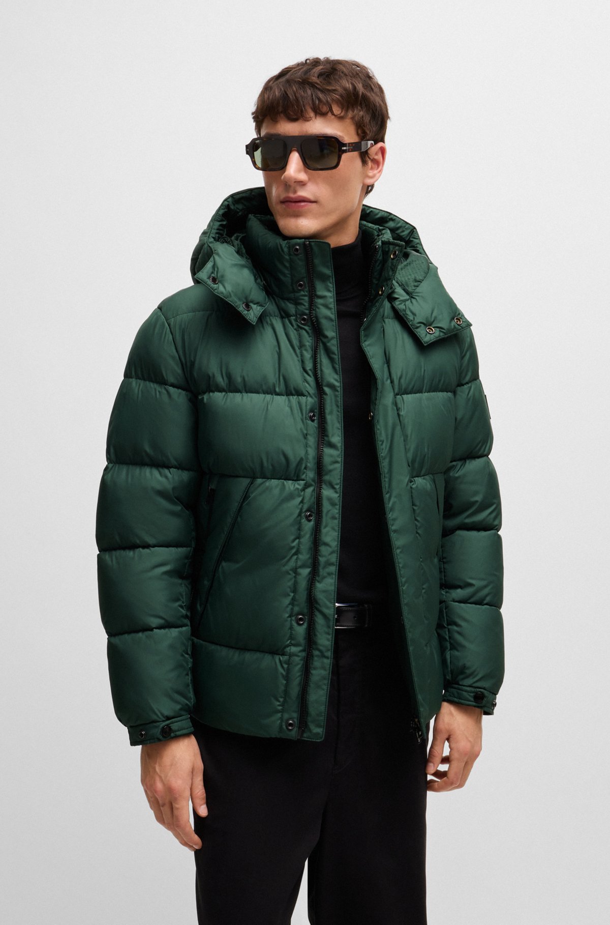 BOSS - はっ水 パファージャケット デタッチャブルフード - グリーン BOSS - はっ水 パファージャケット デタッチャブルフード - グリーン