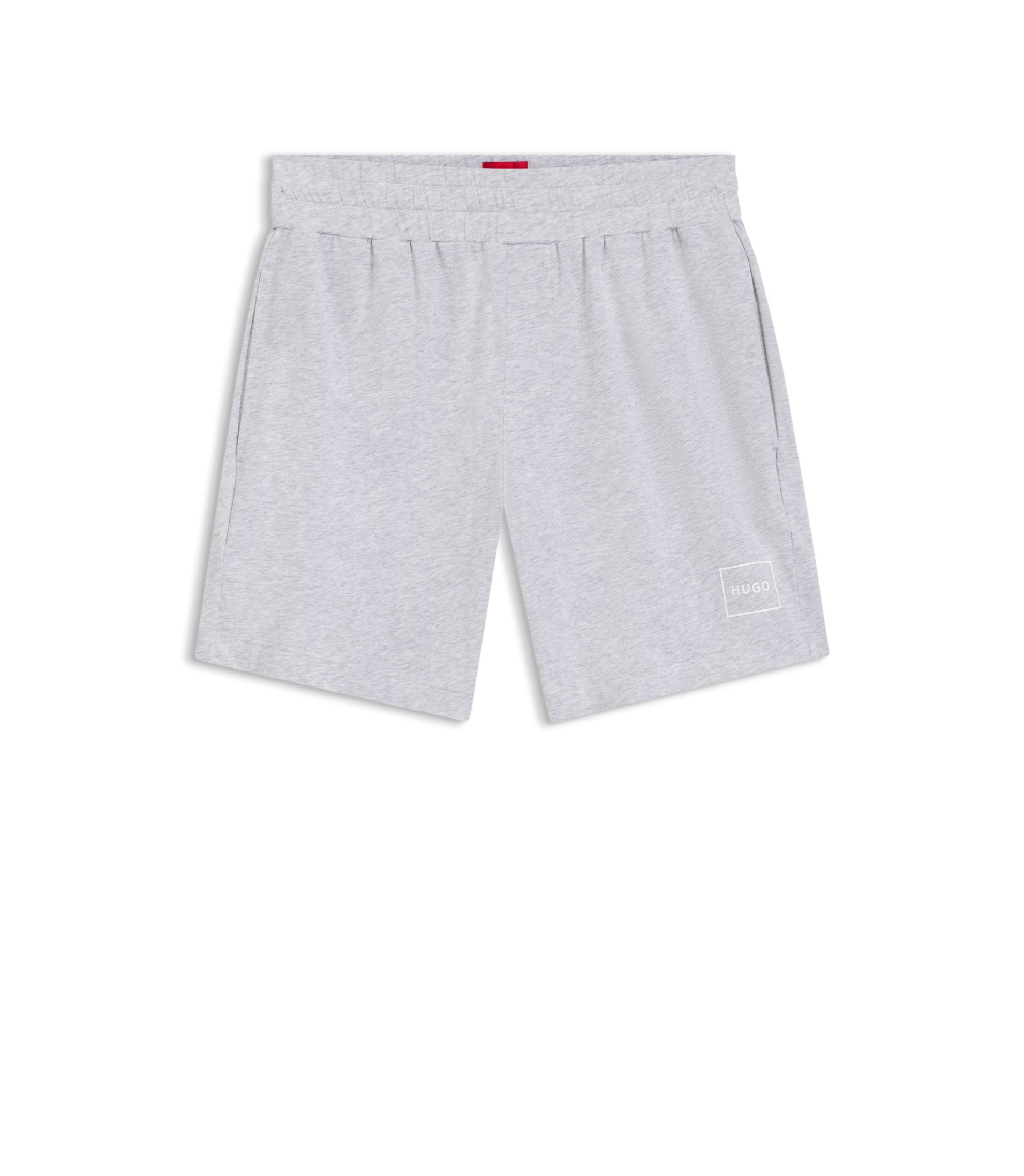 Shorts aus Stretch-Baumwolle mit eingerahmtem Logo-Print