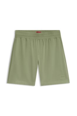 Stretch-cotton shorts, Green