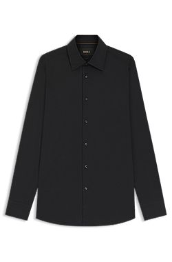 코튼 블렌드 스트레치 포플린 슬림 핏 셔츠