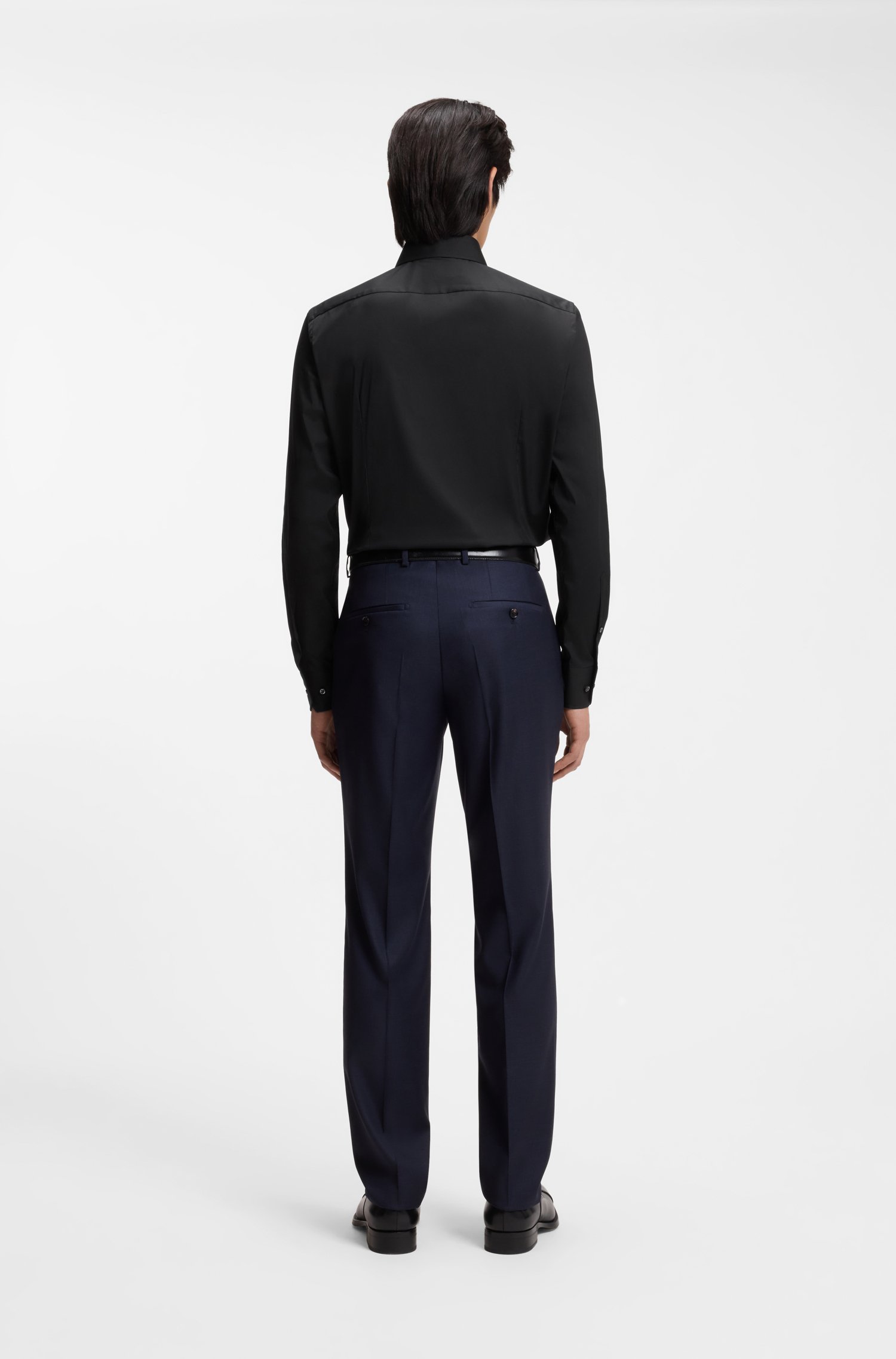 Boss Slim-fit shirt in cotton-blend stretch poplin skjortor & blusar herr – bild 3