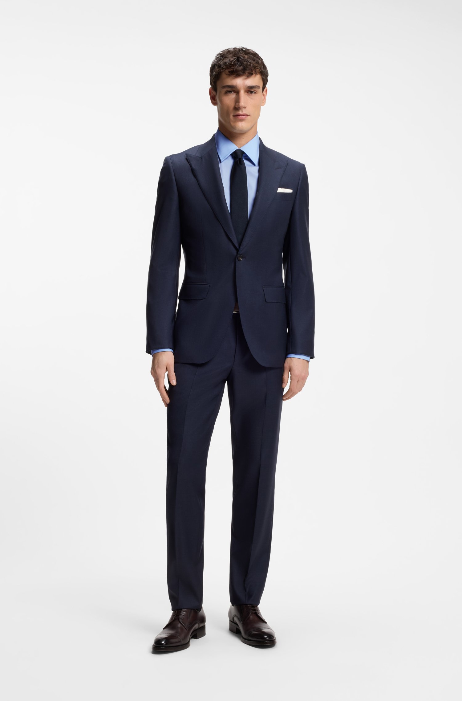 Boss Slim-fit shirt in cotton-blend stretch poplin skjortor & blusar herr – bild 2