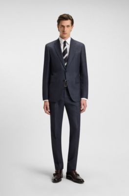 Slim-Fit Hemd aus strukturierter italienischer Stretch-Baumwolle, Wei&szlig;