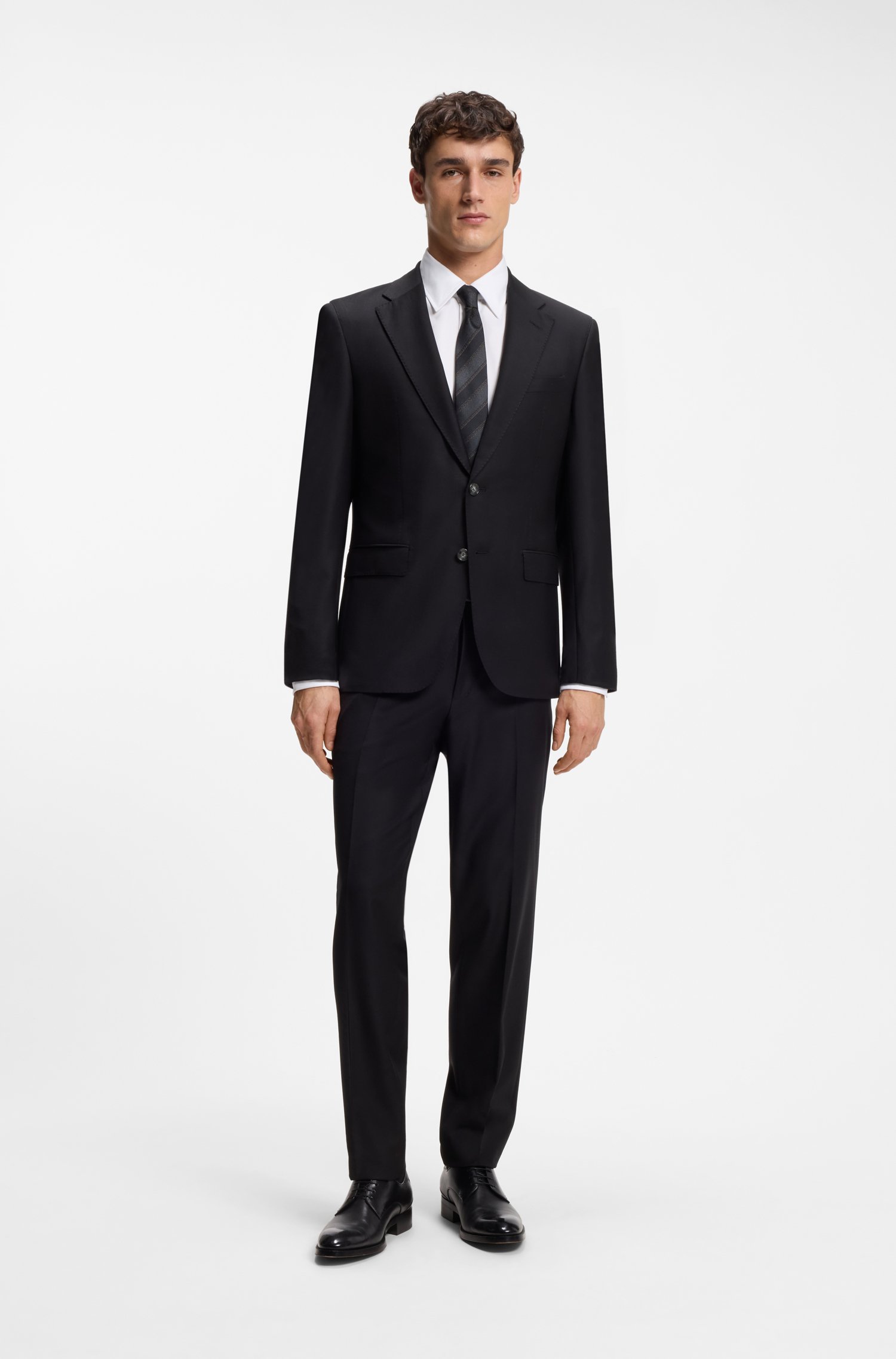 Boss Slim-fit shirt in structured Italian stretch cotton skjortor & blusar herr – bild 2