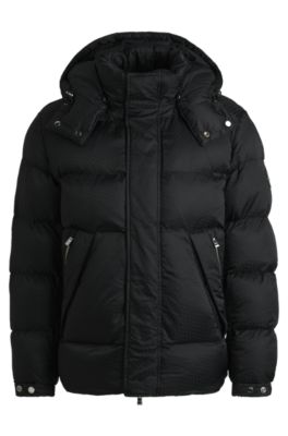 BOSS - Water-repellent puffer jacket with micro monograms