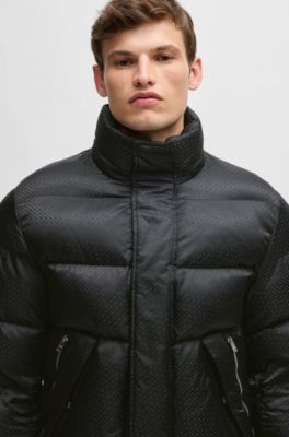 BOSS - Water-repellent puffer jacket with micro monograms