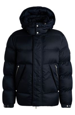 BOSS - Water-repellent puffer jacket with micro monograms