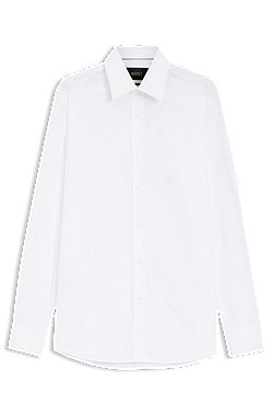 Slim-fit shirt in Italian cotton poplin