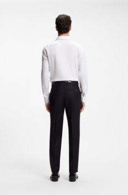 Boss Slim-fit shirt in Italian cotton poplin kostymskjortor herr – bild 3