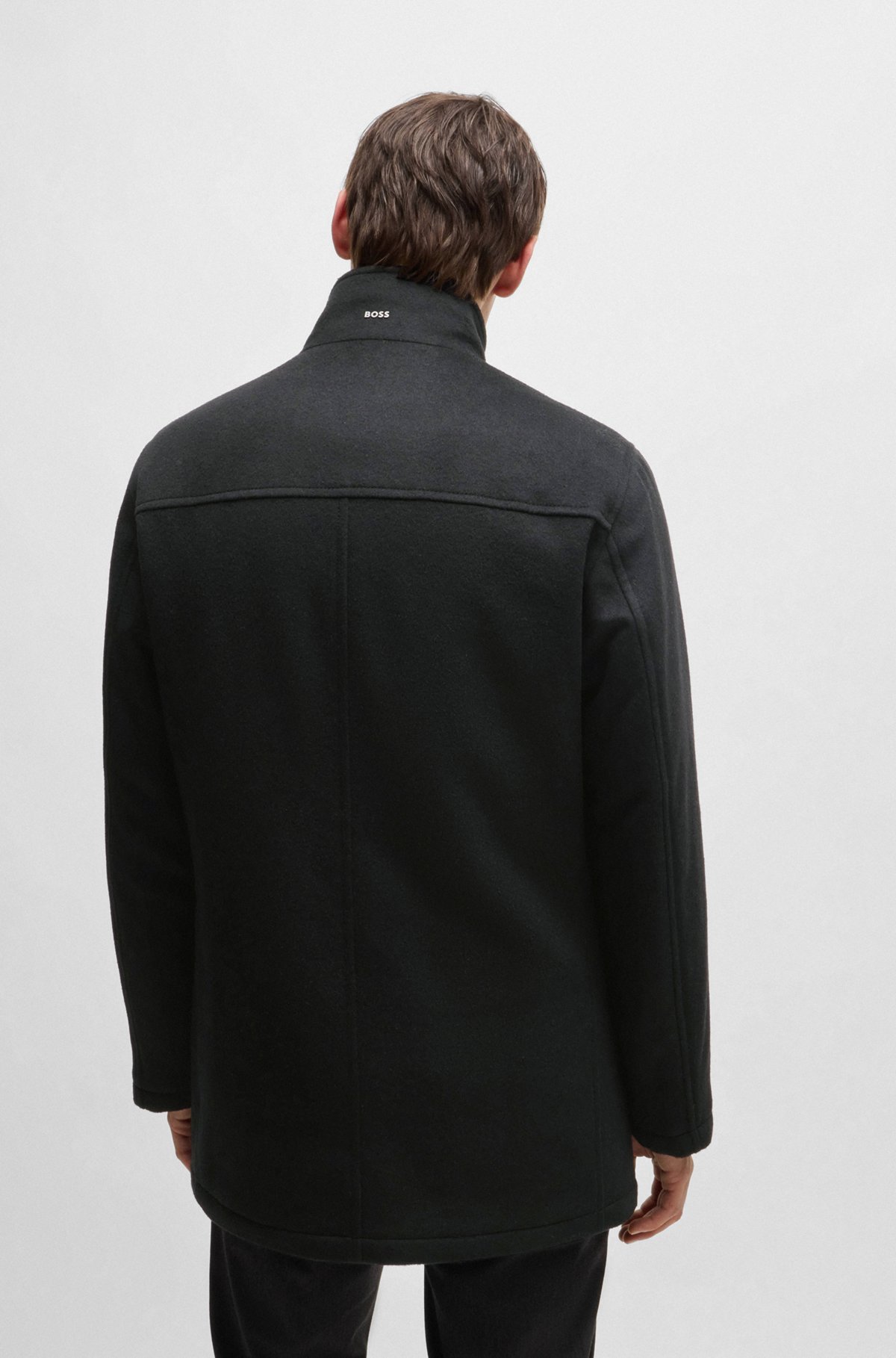 BOSS - リラックスフィット ショートコート バージンウール BOSS - リラックスフィット ショートコート バージンウール