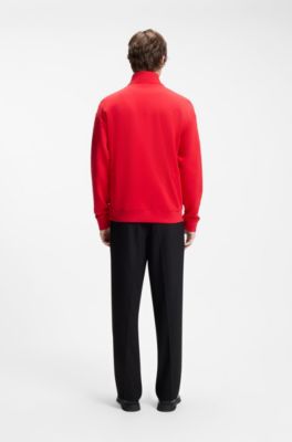 Relaxed-fit sweatshirt in French terry cotton, Red