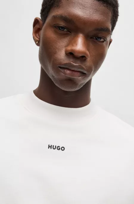 Relaxed-fit sweatshirt in cotton terry with logo print