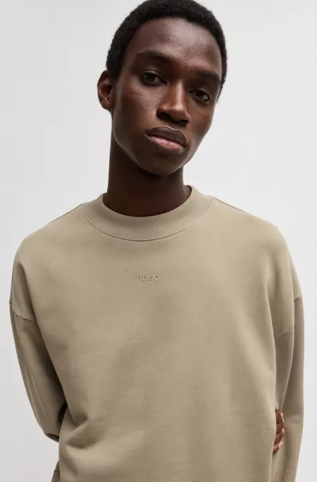Relaxed-fit sweatshirt in cotton terry with logo print