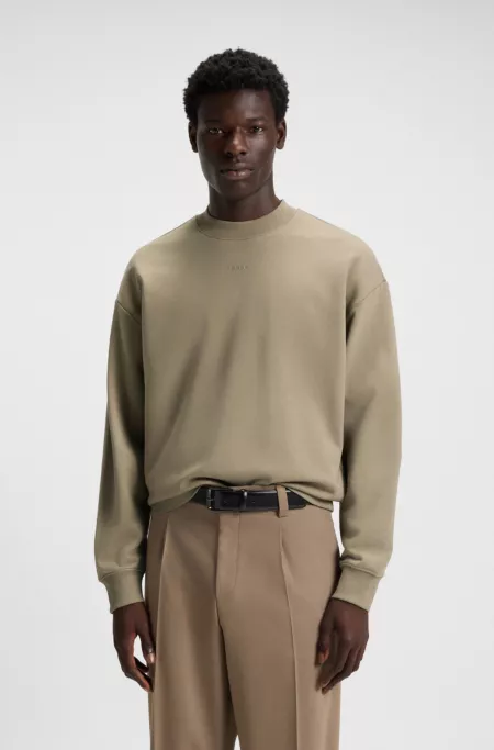 Relaxed-fit sweatshirt in cotton terry with logo print