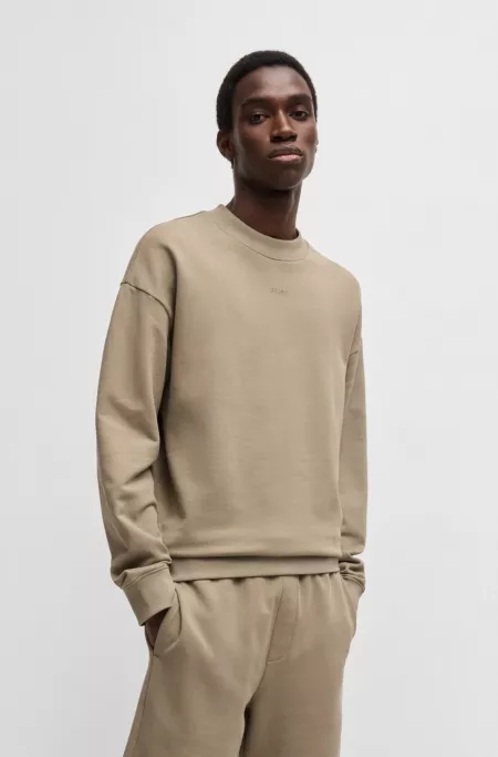 Relaxed-fit sweatshirt in cotton terry with logo print