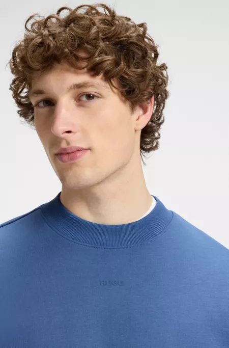 Relaxed-fit sweatshirt in cotton terry with logo print
