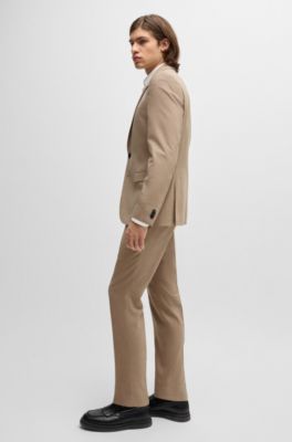 Extra-slim-fit suit in performance-stretch fabric, Light Beige