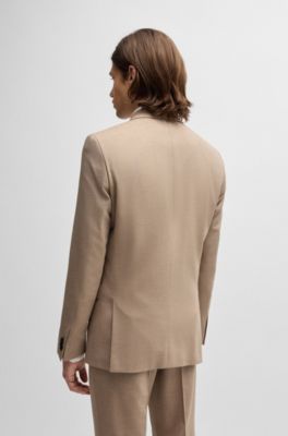 Extra-slim-fit suit in performance-stretch fabric, Light Beige