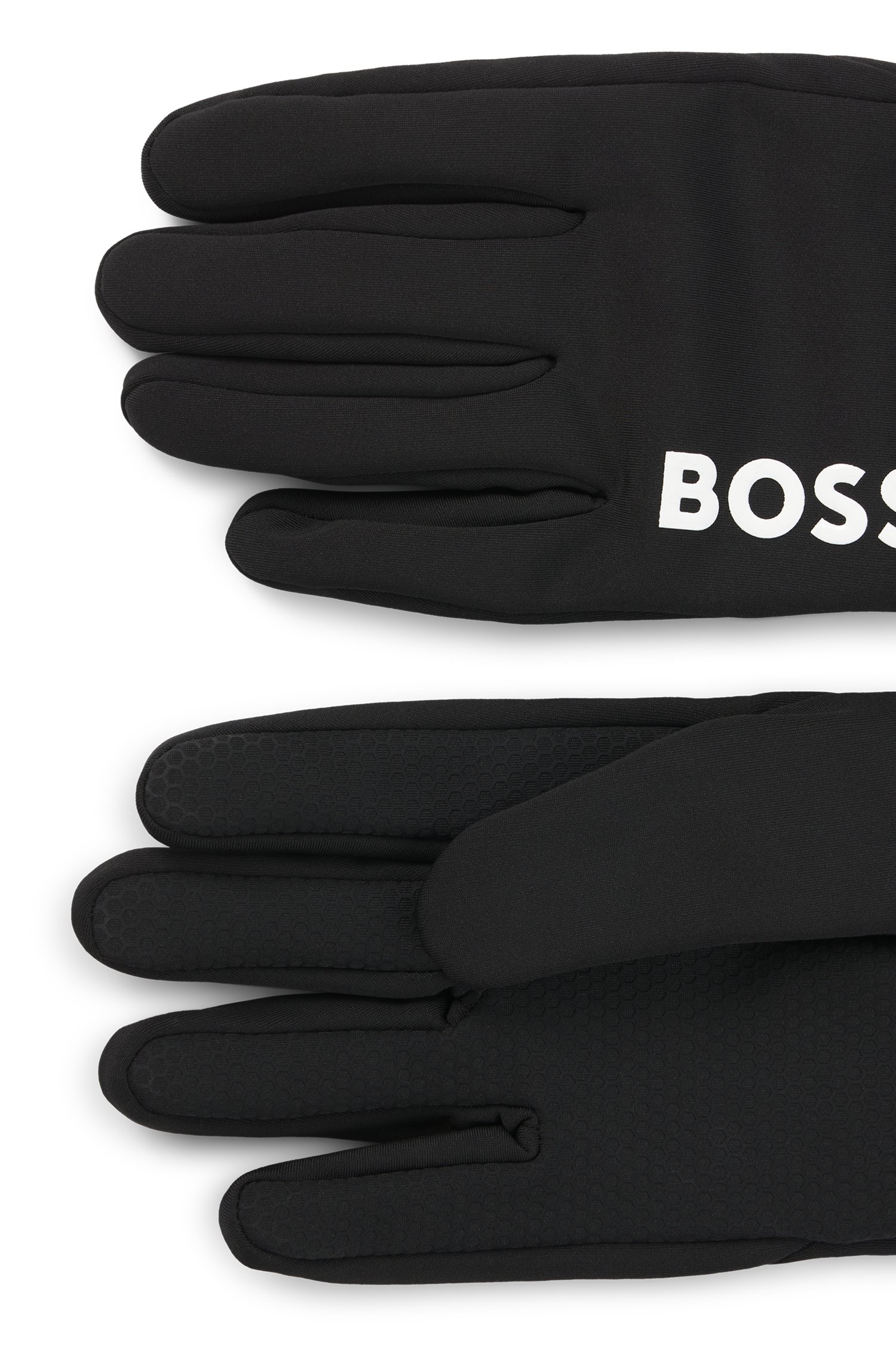 Boss Touchscreen-friendly running gloves with printed logos handskar & vantar herr – bild 3