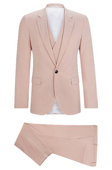 Extra-slim-fit suit in a lightweight cotton blend, Hugo boss