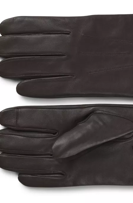 Lederhandschuhe mit Touchscreen-Fingerspitzen