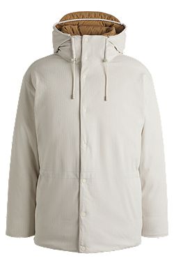 Regular-fit down jacket in thick corduroy