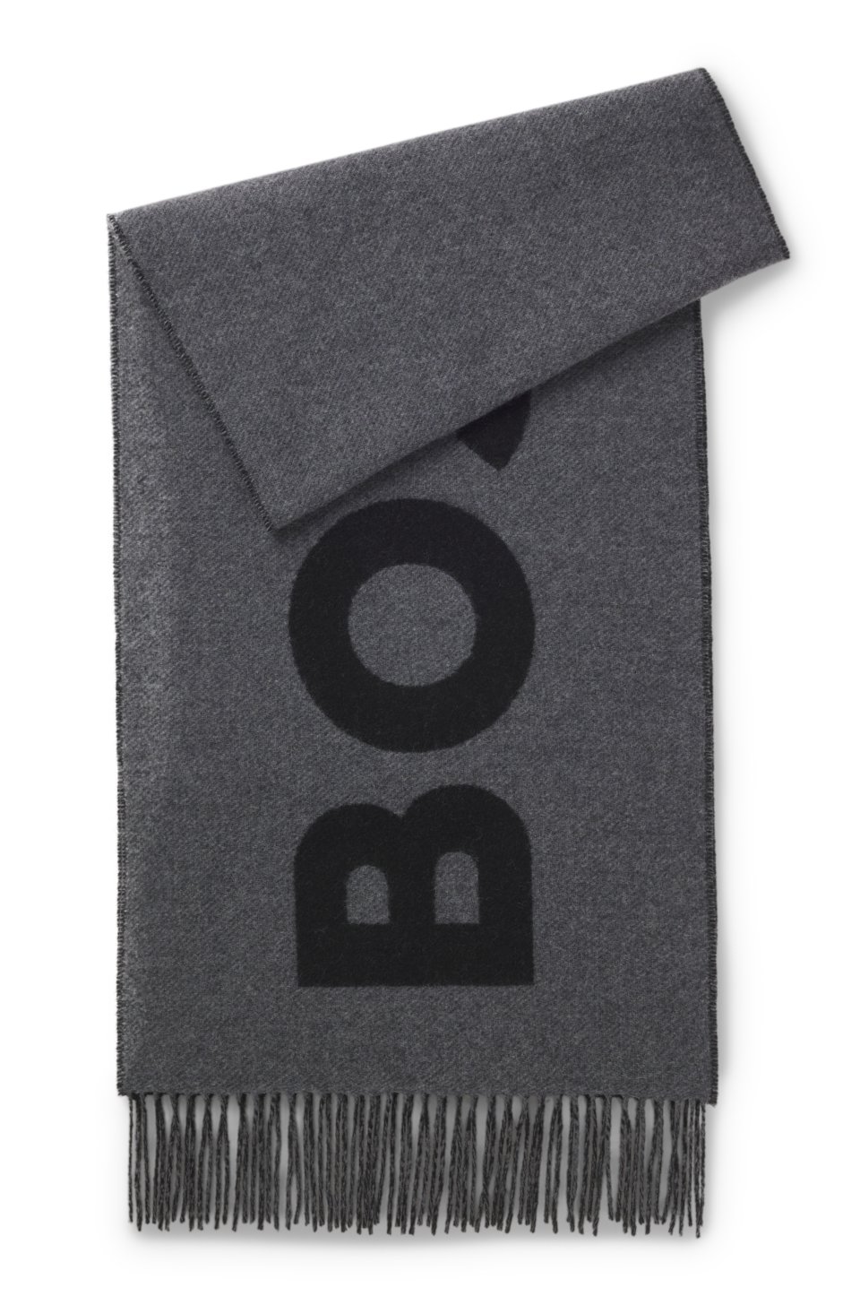 Italian-made scarf in a wool-blend jacquard