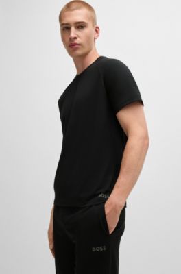 BOSS Men's Cotton Sweatpants - Regular Fit Lounge Pants With Drawstring & Side Pockets