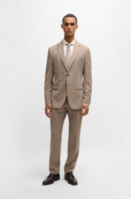 Regular-fit shirt in cotton-cashmere twill, White