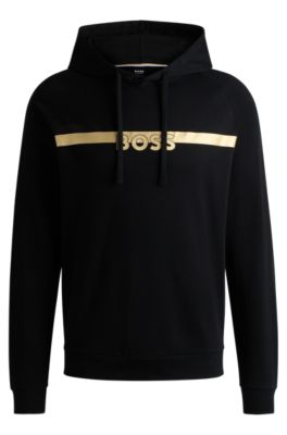 Hugo boss hoodie gold sale