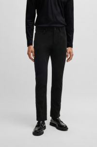 Delaware trousers in performance-stretch corduroy, Black