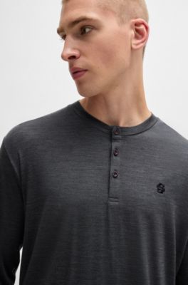 Pyjama Garçon BOSS – Ensemble Polaire Chiné, 95% Coton Bio, Fermeture à Pression, Livré En Boîte Cadeau