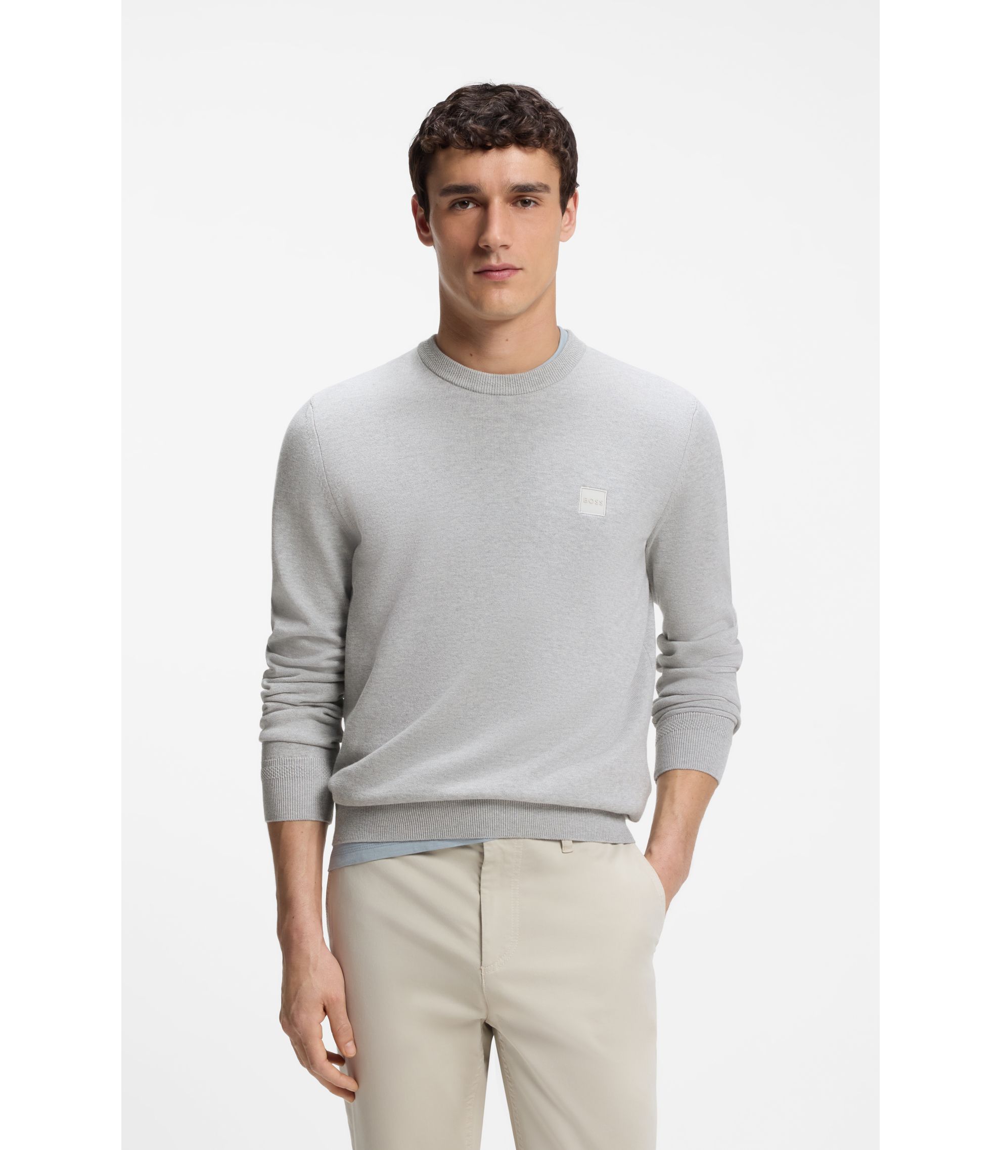 HUGO BOSS メンズ セーター ライトグレー hbeu50527583_086_350?wid=1980&