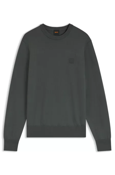 Pull en coton mélangé avec écusson logo