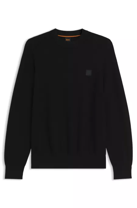 Jersey de piqué de algodón con aplique de logo