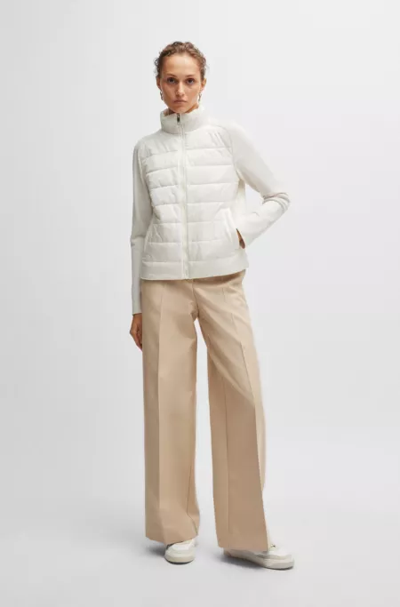 Water-repellent jacket with lightweight padding